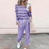 Jogging Suits for Women Long Sleeve Crewneck Pullover with Track Pant 2 Piece Lounge Set Sweatsuit Travel Outfits view 2