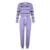 Jogging Suits for Women Long Sleeve Crewneck Pullover with Track Pant 2 Piece Lounge Set Sweatsuit Travel Outfits view 4