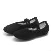 Ballet Shoes for Girls Dance Slippers Canvas Ballerina Shoes for Toddler/Little Kid/Big Kid Yoga (Black, 3 Big Kids) view 3