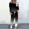 Jogging Suits for Women Long Sleeve Crewneck Pullover with Track Pant 2 Piece Lounge Set Sweatsuit Travel Outfits view 2