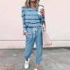Jogging Suits for Women Long Sleeve Crewneck Pullover with Track Pant 2 Piece Lounge Set Sweatsuit Travel Outfits view 2