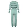 Jogging Suits for Women Long Sleeve Crewneck Pullover with Track Pant 2 Piece Lounge Set Sweatsuit Travel Outfits view 4