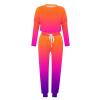 Jogging Suits for Women Long Sleeve Crewneck Pullover with Track Pant 2 Piece Lounge Set Sweatsuit Travel Outfits view 4