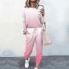 Jogging Suits for Women Long Sleeve Crewneck Pullover with Track Pant 2 Piece Lounge Set Sweatsuit Travel Outfits view 2
