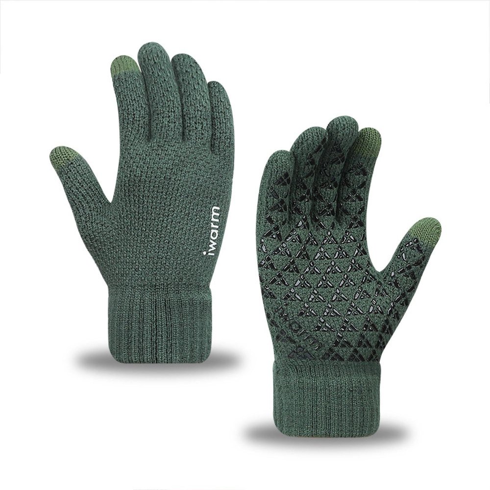 DaMga Love warm men and women knitted touch screen gloves winter outdoor riding cold and warm velvet jacquard gloves