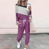 Jogging Suits for Women Long Sleeve Crewneck Pullover with Track Pant 2 Piece Lounge Set Sweatsuit Travel Outfits view 2