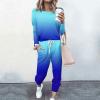 Jogging Suits for Women Long Sleeve Crewneck Pullover with Track Pant 2 Piece Lounge Set Sweatsuit Travel Outfits view 2