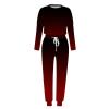 Jogging Suits for Women Long Sleeve Crewneck Pullover with Track Pant 2 Piece Lounge Set Sweatsuit Travel Outfits view 4