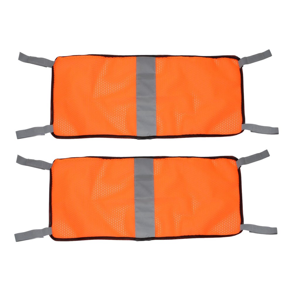 Lxmxgk Blaze Orange Safety Panel, Blaze Orange Mesh Safety Panel with Reflective Strips, Lightweight High Visibility Hunting and Outdoors Safety Panel for Backpacks, Tents, Blinds, and Gear (2)