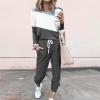 Jogging Suits for Women Long Sleeve Crewneck Pullover with Track Pant 2 Piece Lounge Set Sweatsuit Travel Outfits view 2