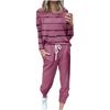 Jogging Suits for Women Long Sleeve Crewneck Pullover with Track Pant 2 Piece Lounge Set Sweatsuit Travel Outfits view 1