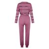 Jogging Suits for Women Long Sleeve Crewneck Pullover with Track Pant 2 Piece Lounge Set Sweatsuit Travel Outfits view 4