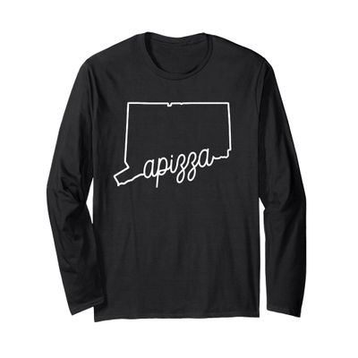 Apizza New Haven Pizza Award Winning Tomato Pie Connecticut Long Sleeve T-Shirt