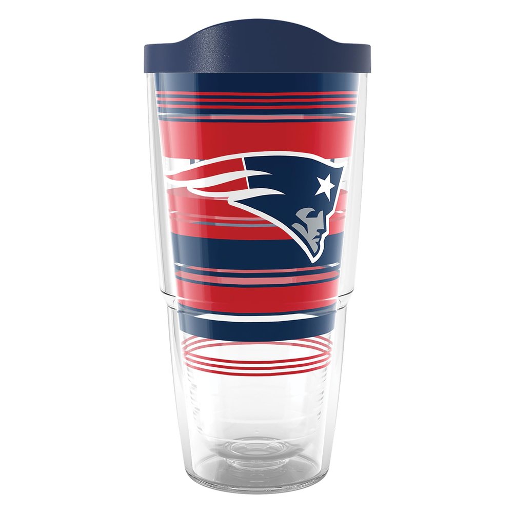 Tervis NFL New England Patriots - Hype Stripes Made in USA Double Walled Insulated Tumbler Travel Cup Keeps Drinks Cold & Hot, 24oz, Classic