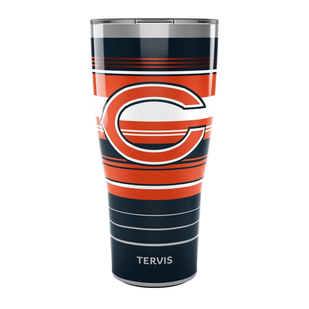 Tervis Traveler NFL Chicago Bears - Hype Stripes Triple Walled Insulated Tumbler Travel Cup Keeps Drinks Cold & Hot, 30oz, Stainless Steel