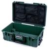 ColorCase Pelican Air 1535 Carry-on Case Trekking Green - Medium Size Waterproof Case with Mesh Lid Organizer Only - Black Handles & Latches view 1