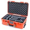 ColorCase Pelican Air 1535 Carry-on Case Orange - Medium Size Waterproof Case with Gray Padded Microfiber Dividers & Convoluted Lid Foam - Desert Tan Handles & Latches view 1
