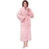 PAVILIA Pink Women Robe Fleece Plush Soft, Fluffy Fuzzy Cozy Warm Lightweight Bathrobe, Shower Spa House Long Robe for Women, S/M view 1