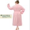 PAVILIA Pink Women Robe Fleece Plush Soft, Fluffy Fuzzy Cozy Warm Lightweight Bathrobe, Shower Spa House Long Robe for Women, S/M view 2