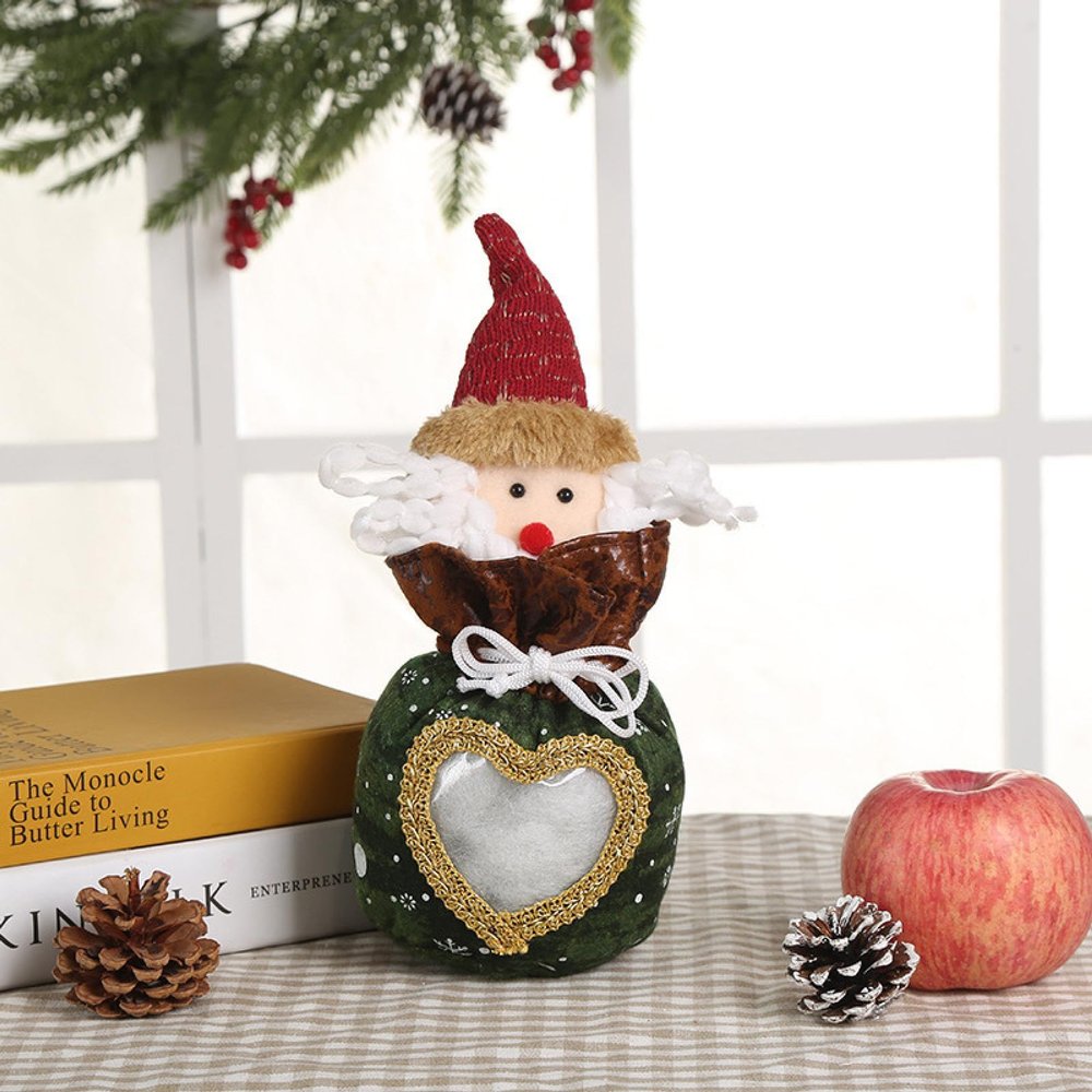 FETAL Bear Snowman Doll Packaging Bag, Drawstring Cartoon Souvenir Gift Bag