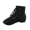 Children Leather Jazz Dancing Shoes High Heel Leather Lace-up Jazz Yoga Ballet Shoes (Little (Black, 5.5 Big Kids) view 1