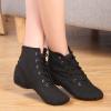Children Leather Jazz Dancing Shoes High Heel Leather Lace-up Jazz Yoga Ballet Shoes (Little (Black, 5.5 Big Kids) view 4