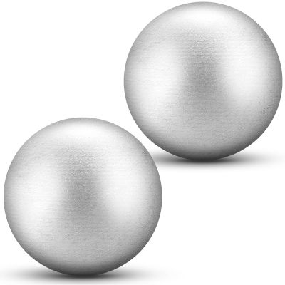 Silipull 2 Pcs Spring Sports Iron Shot Put Outdoor Shot Put Balls Silver Cast Iron Shotput Weight Balls for High School Track and Field Competition Practice(Silver,12 Lbs)