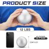 Silipull 2 Pcs Spring Sports Iron Shot Put Outdoor Shot Put Balls Silver Cast Iron Shotput Weight Balls for High School Track and Field Competition Practice(Silver,12 Lbs) view 3