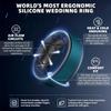 Egnaro Silicone Rings for Men 1/4/5/6/7 Multipack of Breathable Mens Silicone Rubber Wedding Rings Bands - Step Edge view 2