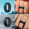 Egnaro Silicone Rings for Men 1/4/5/6/7 Multipack of Breathable Mens Silicone Rubber Wedding Rings Bands - Step Edge view 3