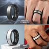 Egnaro Silicone Rings for Men 1/4/5/6/7 Multipack of Breathable Mens Silicone Rubber Wedding Rings Bands - Step Edge view 4