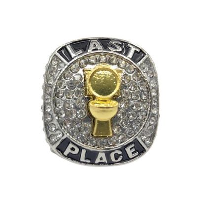 TUOYU Customized Toilet Bowl Last Place Loser Championship Trophy Rings Prize (Silver,9)
