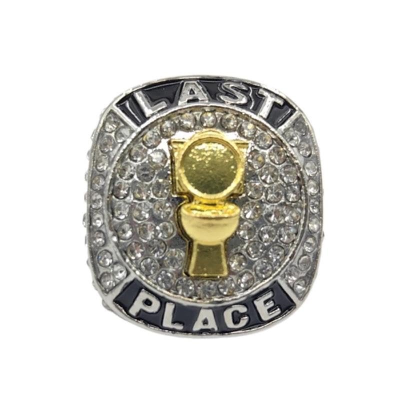 TUOYU Customized Toilet Bowl Last Place Loser Championship Trophy Rings Prize (Silver,9)