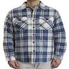AIRNINE Men's Heavy Weight Quilted Lined Plaid Flannel Shirt Jacket (S to 5XL) (Blue_1128, 5X-Large) view 1