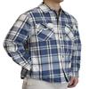 AIRNINE Men's Heavy Weight Quilted Lined Plaid Flannel Shirt Jacket (S to 5XL) (Blue_1128, 5X-Large) view 2