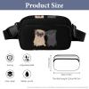 Cute Pugs Dog Fashion Crossbody Fanny Pack Waterproof Waist Bag Belt Bag for Men Women view 2