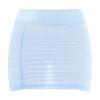 Agoky Women's See Through Mesh Sheer Mini Skirts Elastic Waistband Bodycon Stretch Ruched Skirts Blue One Size view 4