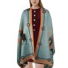EXTREE Scarfs for Women Pashmina Silky Shawl Wrap for Evening Dressing Blanket Open Front Poncho Cape view 4