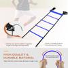 GHB Agility Ladder,Football Training Equipment Set,4 Agility Hurdles, 20 feet12 Rungs Speed Ladder,12 Disc Cones,Resistance Parachute, Jump Rope, 4 Resistance Bands (Blue) view 3