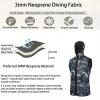 3mm Neoprene Wetsuit Hooded Vest for Men Women,Black/Camouflage Sleeveless Diving Vest for Water Sports Surfing Snorkeling Swim (Camo-3mm, XL) view 3