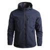 Mens Lightweight Softshell Hood Jacket Hiking Windbreaker Winter Outdoor Coats Windproof Running Travel Hooded Jackets (3X-Large,Dark Blue) view 1
