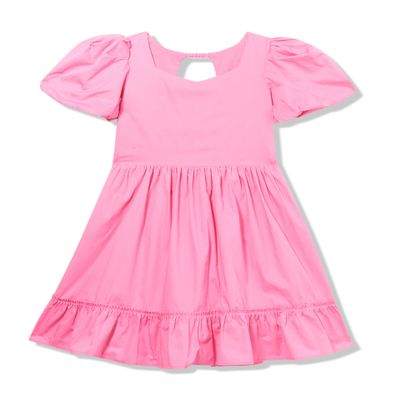 Speechless Girls' Short Puff Sleeve Party Dress, Pink, 14