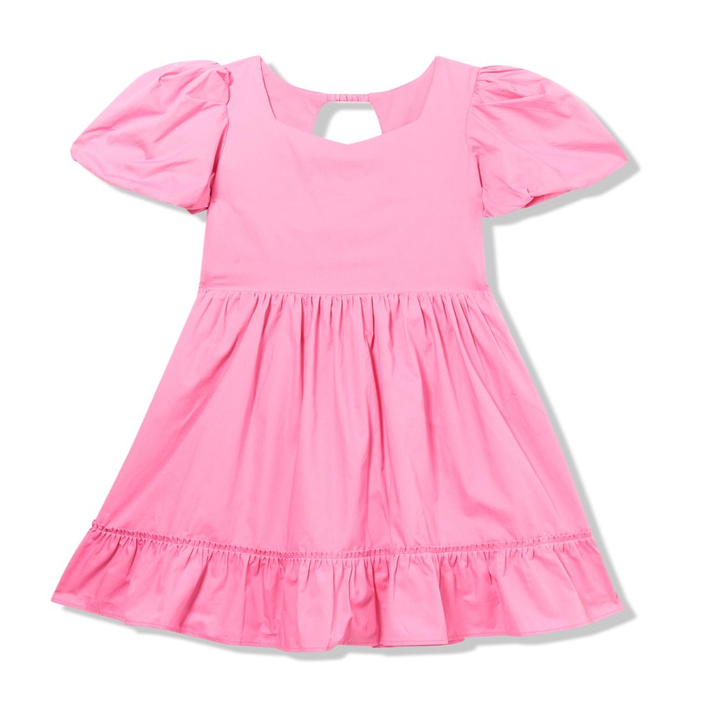Speechless Girls' Short Puff Sleeve Party Dress, Pink, 14