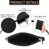 KALIONE 2 Pack Coin Purse, Portable PU Leather Coin Purse with Zipper Coin Purse Mini Change Purse Small Coin Purse for Women Credit Card Folded Bills ID Key Headset Lipstick(Black&Purple) view 2