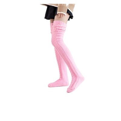 FaribO 2 Pairs Of Women'S Over-The-Knee Warm Pile Socks Fall Winter Fashion Extension Knitted Wool Floor Socks Gift