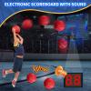 HYES Remote Control Basketball Hoop Indoor with 7 LED Lighting, Mini Basketball Hoop with Electronic Scoreboard, 3 Modes, Over Door Basketball Hoop, Basketball Toys Sport Gifts for Kids, Adults (Blue) view 4