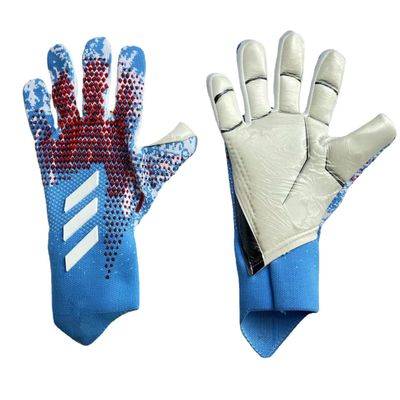 PLbSE Soccer Goalkeeper Gloves Goalie Training Gloves Strong Grip Anti-Slip and Breathable for Adults and Children (Sky Blue,7)
