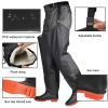 31.5in Winter Warm Hip Waters, Over Knee Fishing Boots with Adjustable Buckles, Non Slip Oxford Sole (Color : Black, Size : 9) view 4