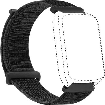 Amzhero Smart Watch Bands, 16MM for D26 Smart Watch Fitness Tracker, Soft Nylon Sport Strap Black