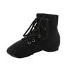 Children Leather Jazz Dancing Shoes High Heel Leather Lace-up Jazz Yoga Ballet Shoes (Little Kid/Big (Black, 5 Big Kids) view 1